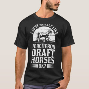 ペルシュロン+ドラフトホース+乗馬+サドル+1 Tシャツ