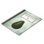 ペルシーアボカドイラストレーションパーソナライズされたコンプ ノートブック (左側)