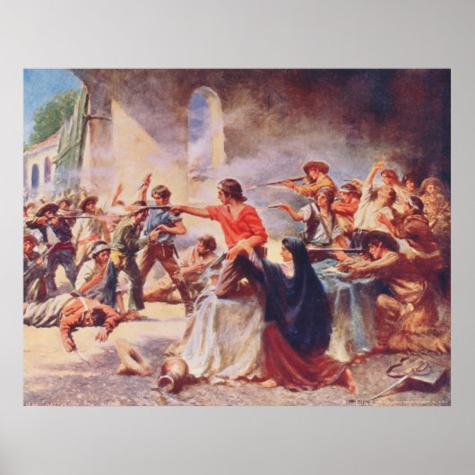 ペルシー・モランによるアラモの戦い ポスター (正面)