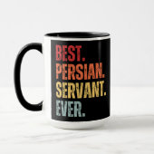 ペルシ最高のアの召使いカスタムがペルシャ猫の写真 マグカップ (左)