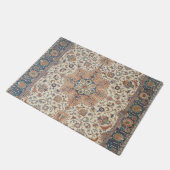 ペルシ素晴らしアタブリズ青さびオレンジ  ドアマット (アングル)