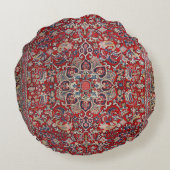 ペルシ素晴らしアビジャールレッドブルーイエロー ラウンドクッション (裏面)