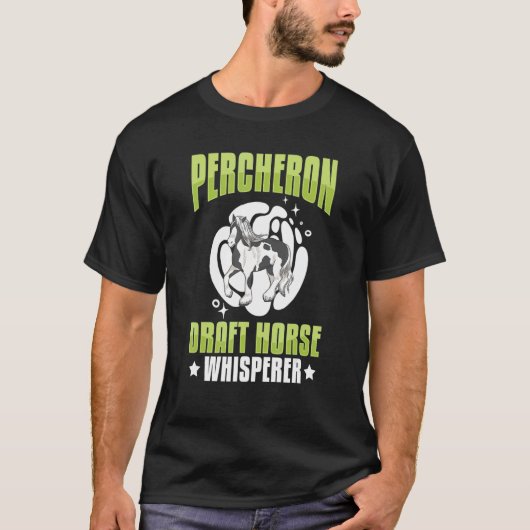 ペルシ荷車を引くロン乗馬鞍 Tシャツ (正面)