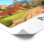 ペルジャイタリアアートヴィンテージトラベルイラストレーション ポスター (角)