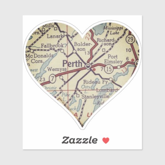 ペルスオンタリオヴィンテージの地図 シール (シート)