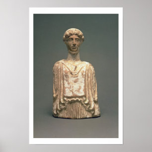 ペルセフォンの小像,屋根裏, c.500 BC (テラコット) ポスター