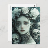 ペルセフォンの花とスカル ポストカード (正面/裏面)