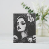 ペルセポネ 黒白 ポストカード (スタンド正面)