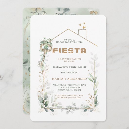 ペルソナライズダスパラフラコンピタシオンイクンプレーニョス 招待状 (正面/裏面)