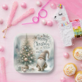 ペルソナライズドお洒落クリスマス格言とツリー ペーパープレート (パーティー)