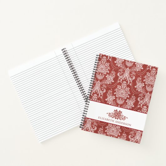 ペルソナライズドエレガントヴィンテージフランスのトイル ノートブック (内部)