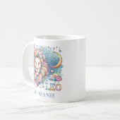 ペルソナライズドカラフル獅子座の星座占いライオン コーヒーマグカップ (正面左)