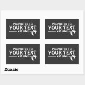 ペルソナライズパパmommyおじいちゃん家族に昇進 長方形シール (シート)