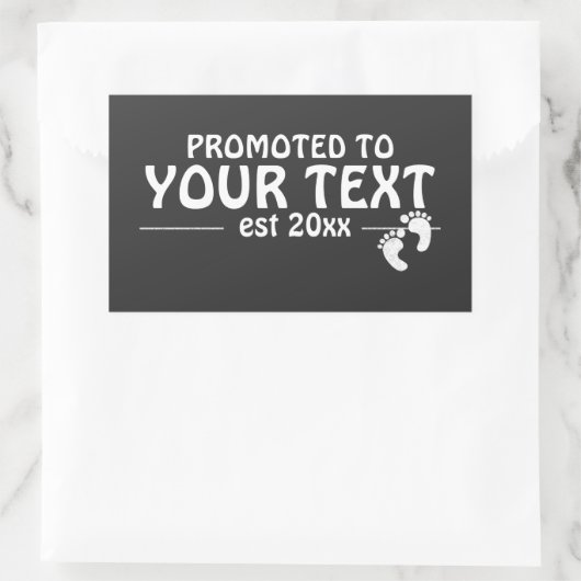 ペルソナライズパパmommyおじいちゃん家族に昇進 長方形シール (バッグ)