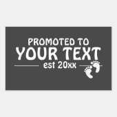 ペルソナライズパパmommyおじいちゃん家族に昇進 長方形シール (正面)