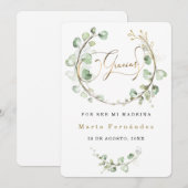 ペルソナリザール・タルジェタ・デ・アグラディシミエント・ラ・マドリナ 招待状 (正面/裏面)