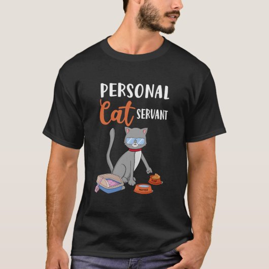 ペルソナルキャットサーバント 猫 Tシャツ (正面)