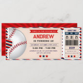 ペルソナ野球チケット誕生日 招待状 (正面/裏面)