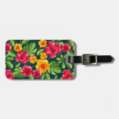 ペルソナ鮮やかライズ可能な熱帯フローラ ラゲッジタグ (正面横)