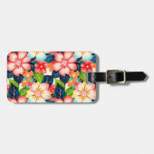 ペルソナ鮮やかライズ可能な熱帯フローラ ラゲッジタグ (正面横)