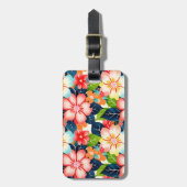 ペルソナ鮮やかライズ可能な熱帯フローラ ラゲッジタグ (正面縦)