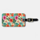 ペルソナ鮮やかライズ可能な熱帯フローラ ラゲッジタグ (正面横)