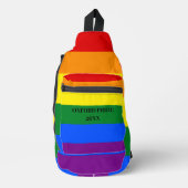 ペルソニセクロスボディバッグ- LGTBQIプライドフラッグシティ スリングバッグ (正面)