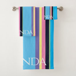 ペルソライズガールズシック夏パステルレインボー バスタオルセット