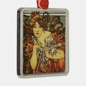 ペルテタ自転車と女性広告ポスト メタルオーナメント (右)