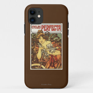 ペルテタ自転車と女性広告ポスト iPhone 11 ケース