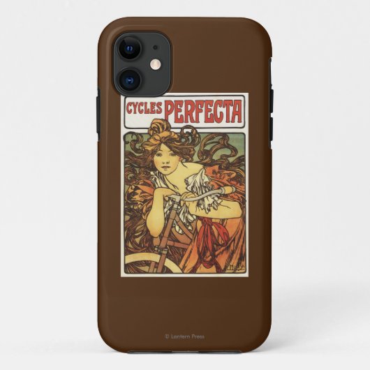 ペルテタ自転車と女性広告ポスト Case-Mate iPhoneケース (裏面)