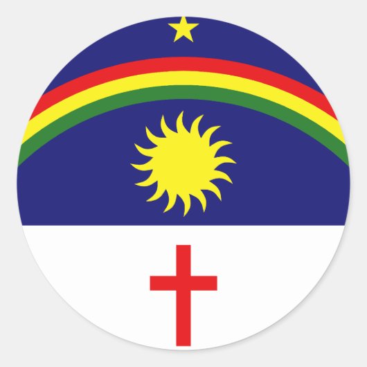 ペルナンブコ国旗 ラウンドシール (正面)