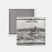 ペルピニャンの見解，南フランス， c.1645 マグネット (正面/裏面)