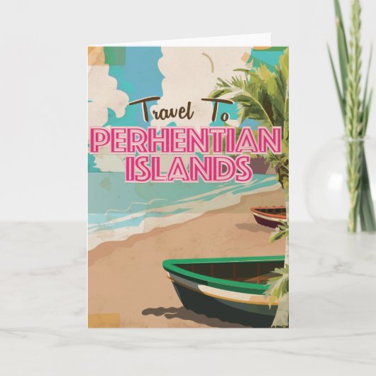 ペルヘンティアンアイランズヴィンテージバケーションポスター シーズンカード (正面)