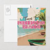 ペルヘンティアン諸島 ビンテージ 旅行ポスター ポストカード (正面/裏面)