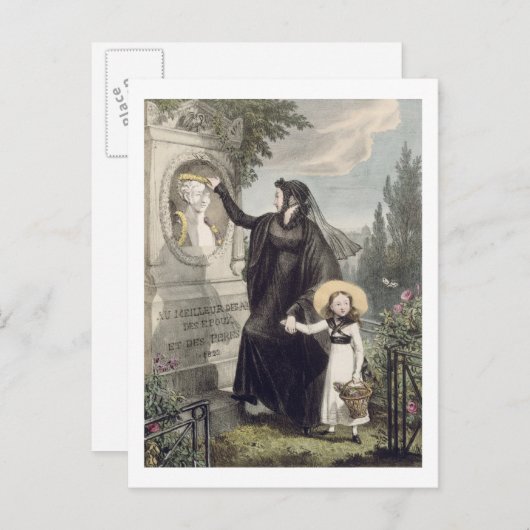 ペルレイシーズの墓地、チャールズ印刷 ポストカード (正面/裏面)