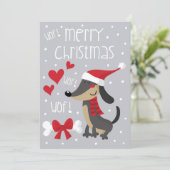 ペルロサルチハノエル。ダックスフント・サンタ。 シーズンカード (スタンド正面)