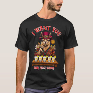 ペルーおじさんサムライラマピスコサワーのインダ1821Tシャツ Tシャツ