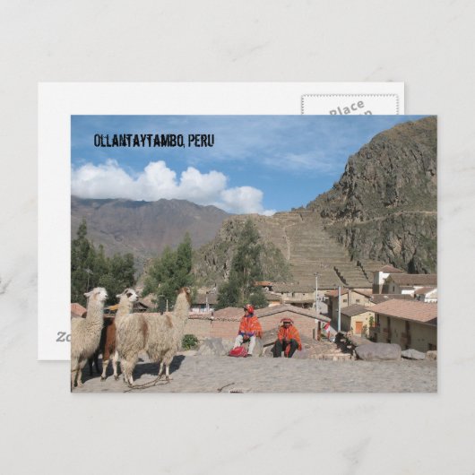 ペルーからのご挨拶 ポストカード (正面/裏面)