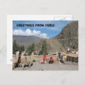 ペルーからのご挨拶 ポストカード (正面/裏面)