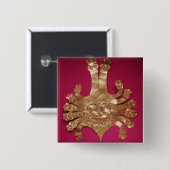 ペルーからのクラゲの頭部、 缶バッジ (正面&裏面)