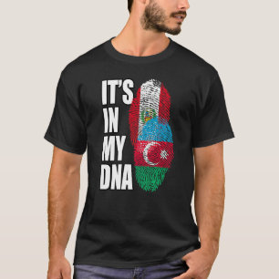 ペルーとアゼルバイジャンのミックスDNAフラッグヘリテージ Tシャツ