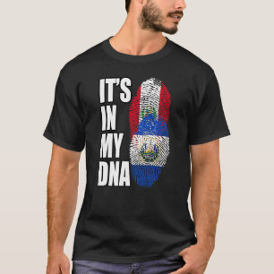 ペルーとエルサルバドルミックス伝統国旗 Tシャツ