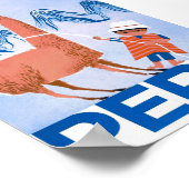 ペルーとラマレトロヴィンテージ旅行ポスター ポスター (角)