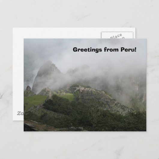 ペルーのはがきからの挨拶 ポストカード (正面/裏面)