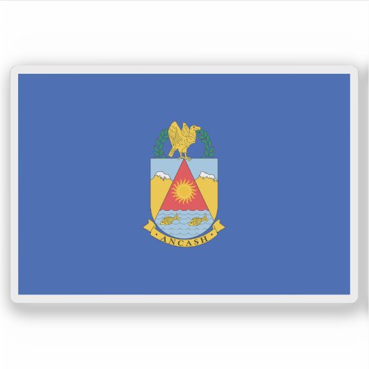 ペルーのアンキャッシュ国旗 シール (正面)