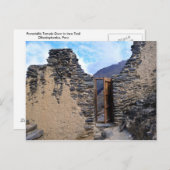 ペルーのインカトレイルへのカボタリス寺院の扉 ポストカード (正面/裏面)