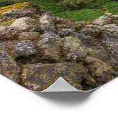 ペルーのインカ山地の緑の山 ポスター (角)