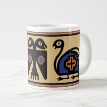 ペルーのインカ族の部族の鳥の巨大な20オズコーヒーマグ