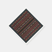 ペルーのインカ織りデザインストライプ スタンダードカクテルナプキン (角)